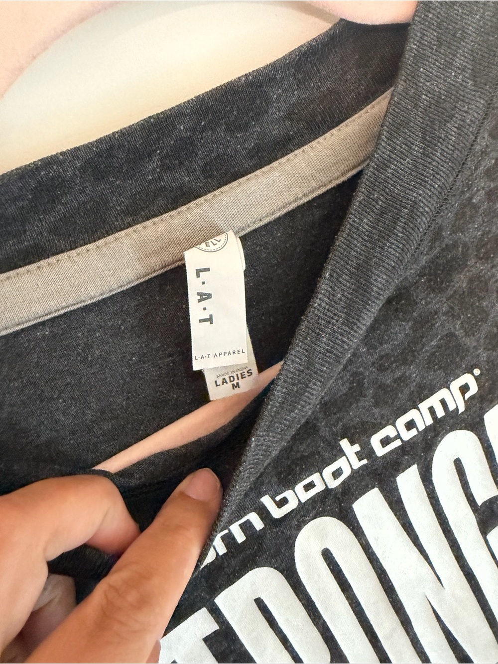 Burn Boot Camp STRONGER Black Leopard Crop Top - Picture 3 of 4